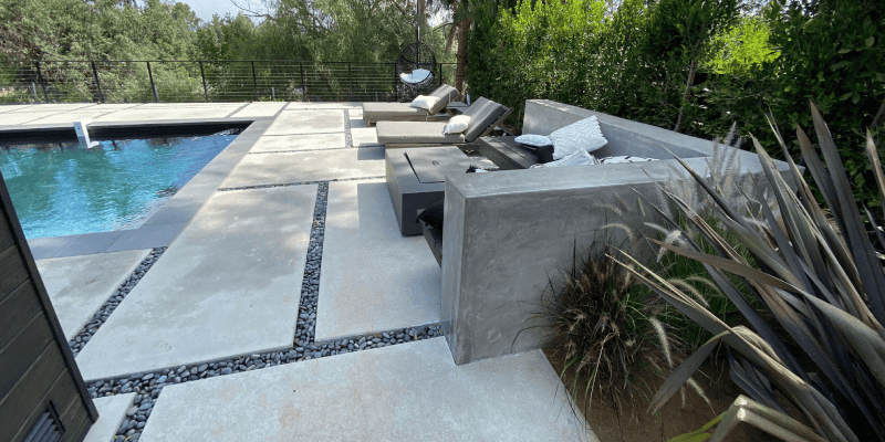 Concrete Seating + Pool