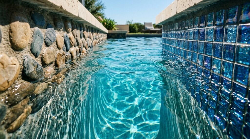 Pebble vs Glass Tile: Choosing the Ultimate Luxury Pool Finish pebble vs glass tile choosing the ultimate luxury 1774454479272