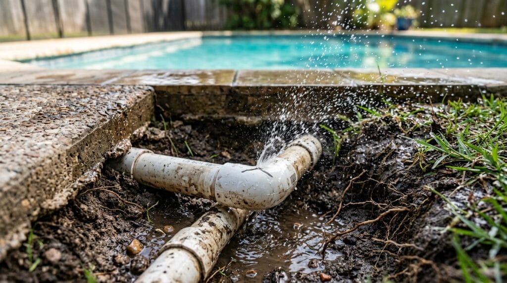 how to identify critical pool plumbing leak sympto 1785340997496