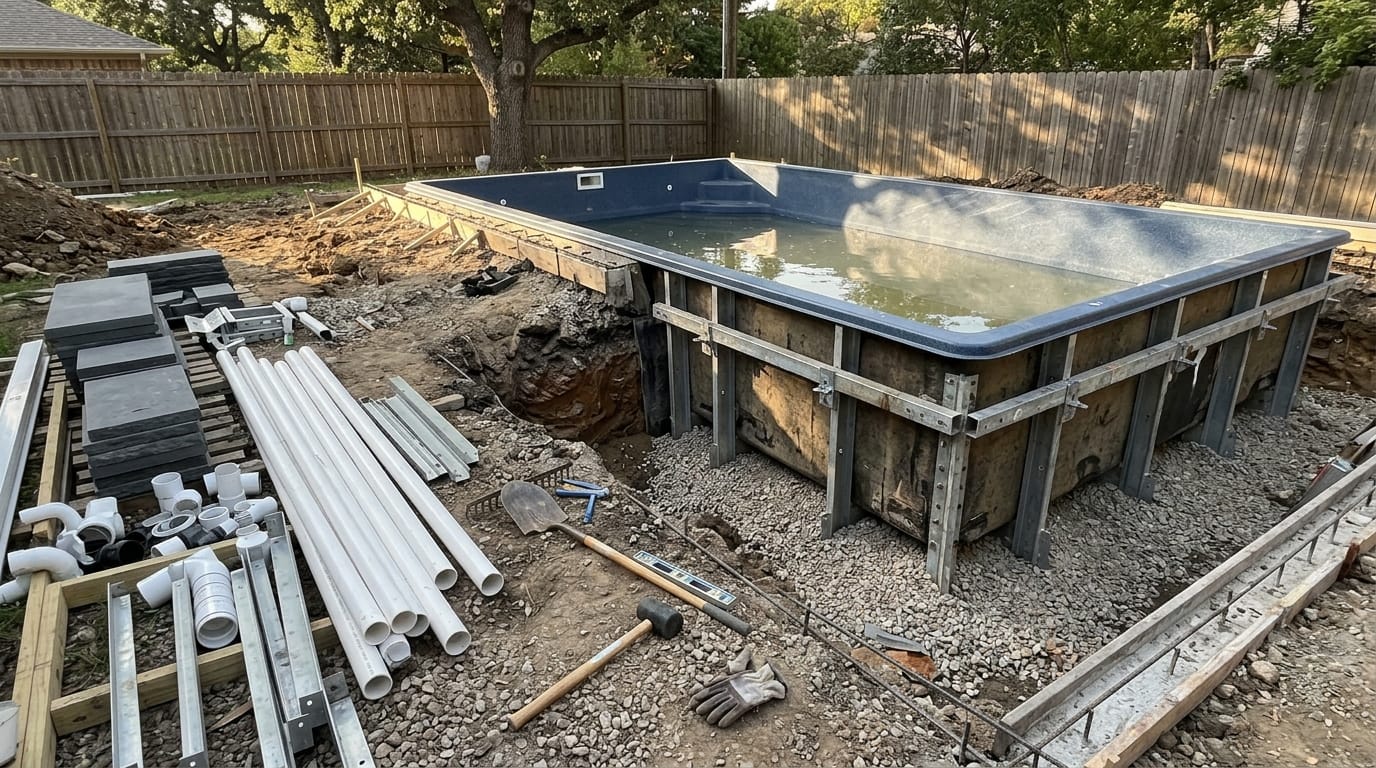 Semi-Inground Pool Installation Cost: 2026 Pricing Guide For Sloped Yards Pool Materials And Installation Line Items