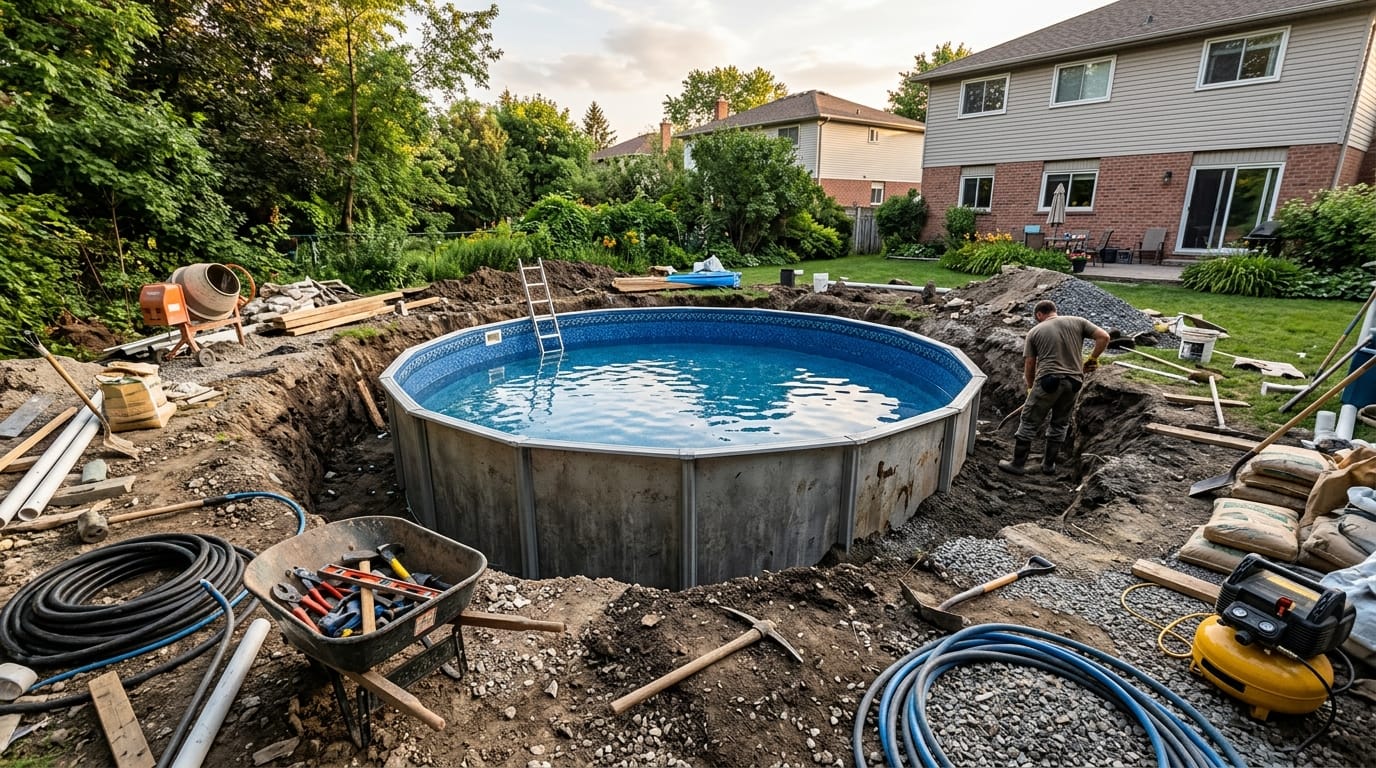 Semi-Inground Pool Installation Cost: 2026 Pricing Guide For Sloped Yards Typical Semi-Inground Pool Installation Prices