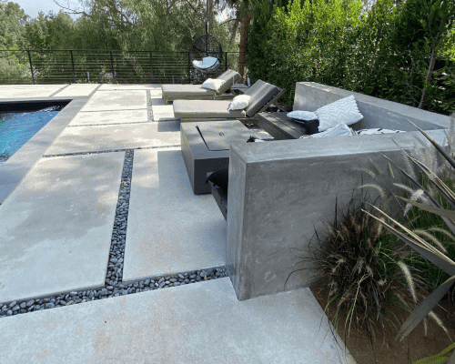 Concrete Seating + Pool